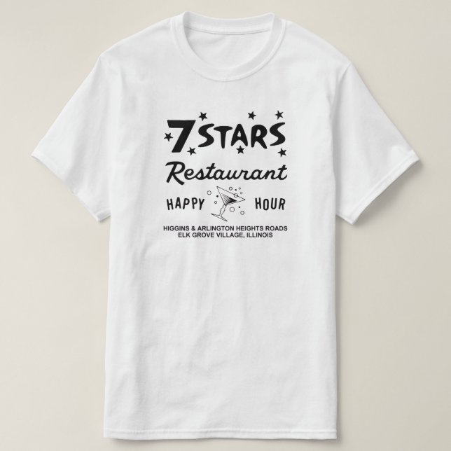 7 Stars Restaurant, Elk Grove Village, IL Tee Shirt (Design framsida)