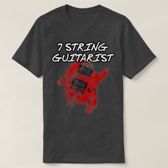 7 String Guitarist, Etended Range Guitar, Musician T Shirt (Design framsida)