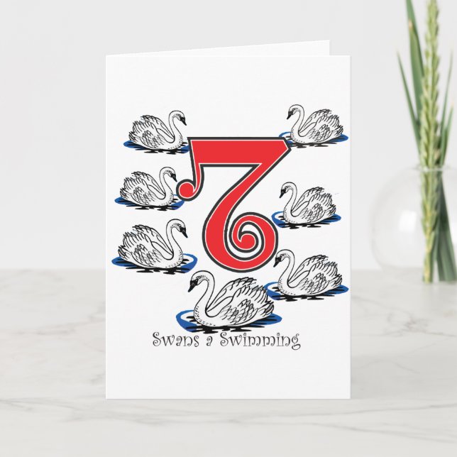 7 Svanar Swimming Helgkort (Framsida)