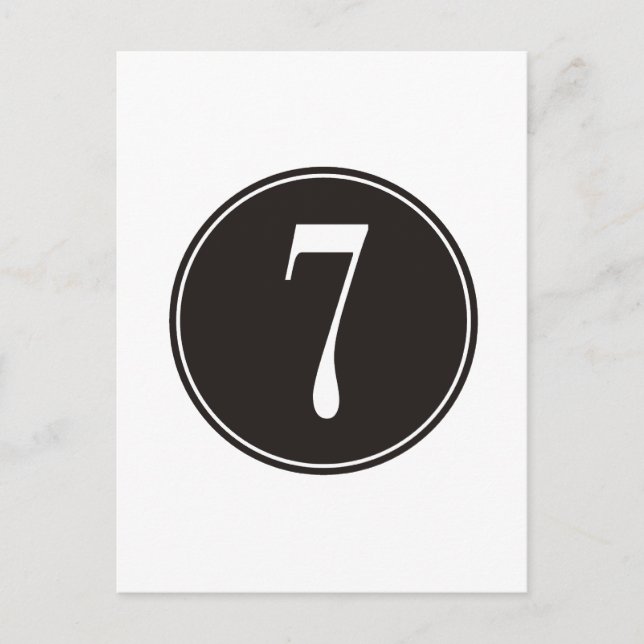 #7 Svart cirkel Vykort (Framsida)
