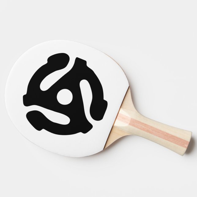 7 tums 45 rpm vinyladapter insatt spindelspinne pingisracket (Sidan)