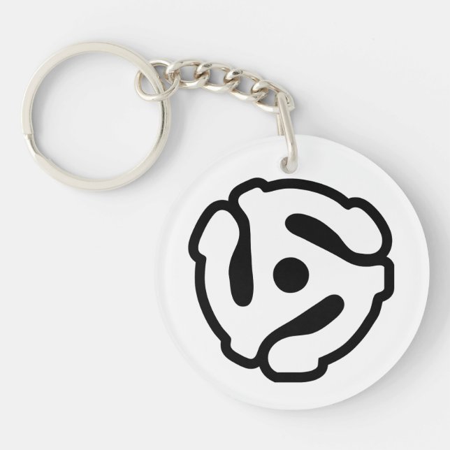 7 tums vinyladapter 45 varv/min för in spindelspin (Framsidan)