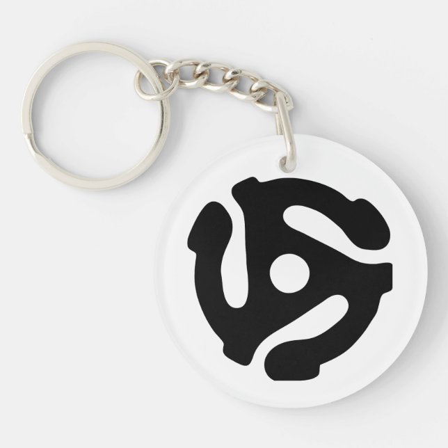 7 tums vinyladapter 45 varv/min för in spindelspin (Framsidan)