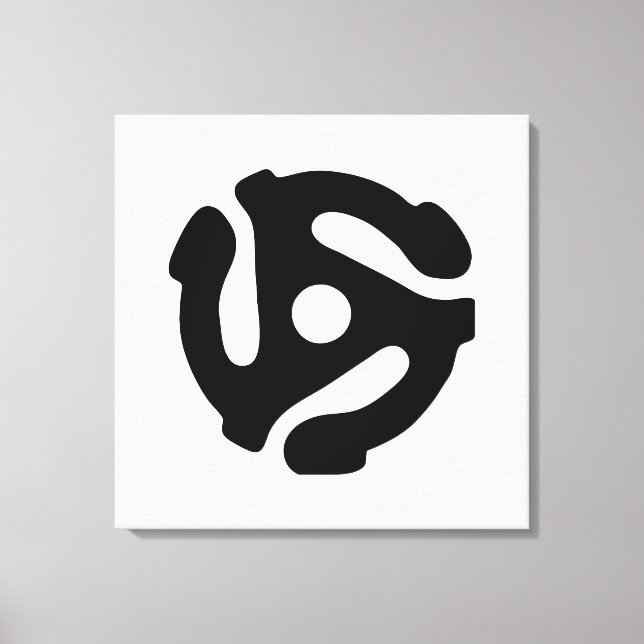 7 tums vinyladapter 45 varv/min för in spindelspin canvastryck (Framsida)