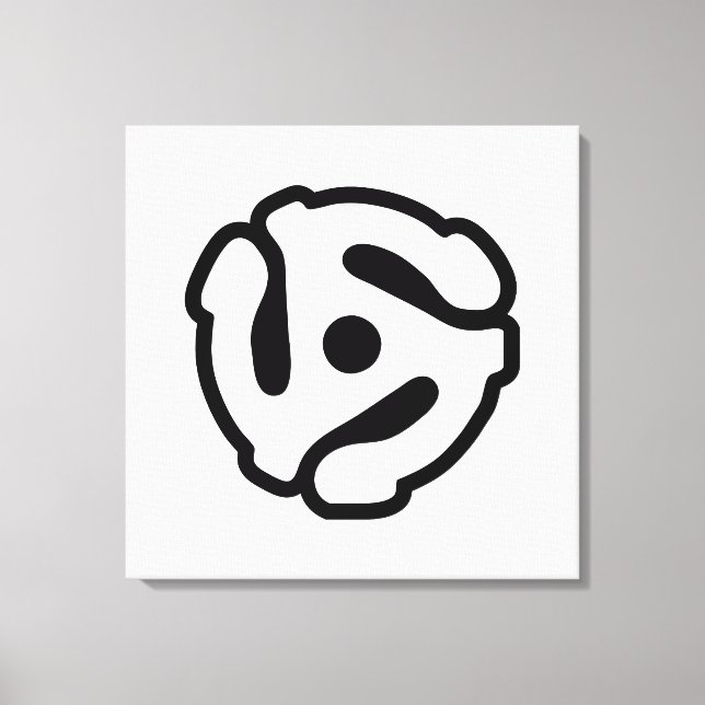 7 tums vinyladapter 45 varv/min för in spindelspin canvastryck (Framsida)