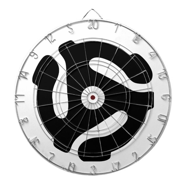 7 tums vinyladapter 45 varv/min för in spindelspin darttavla (Framsidan)