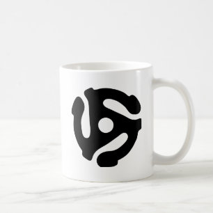 7 tums vinyladapter 45 varv/min för in spindelspin kaffemugg