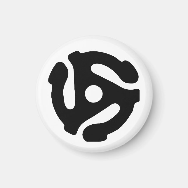 7 tums vinyladapter 45 varv/min för in spindelspin magnet (Framsidan)