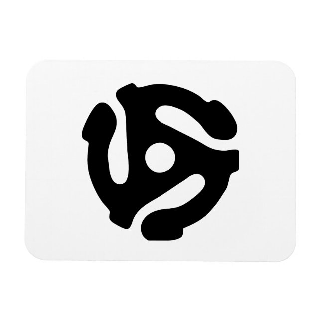 7 tums vinyladapter 45 varv/min för in spindelspin magnet (Horisontell)