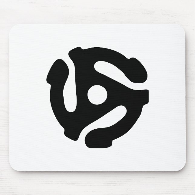 7 tums vinyladapter 45 varv/min för in spindelspin musmatta (Framsidan)