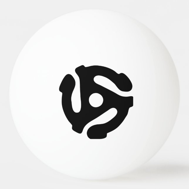 7 tums vinyladapter 45 varv/min för in spindelspin pingisboll (Framsidan)