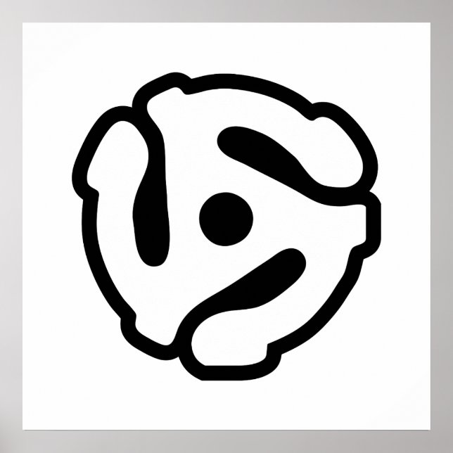 7 tums vinyladapter 45 varv/min för in spindelspin poster (Framsidan)