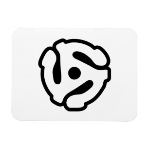7-tums vinyladapterspindelspindel med 45 varv/min magnet