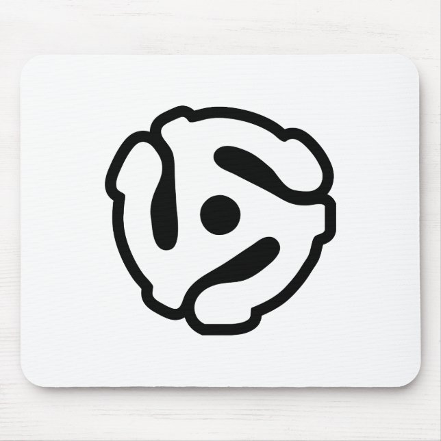 7-tums vinyladapterspindelspindel med 45 varv/min musmatta (Framsidan)