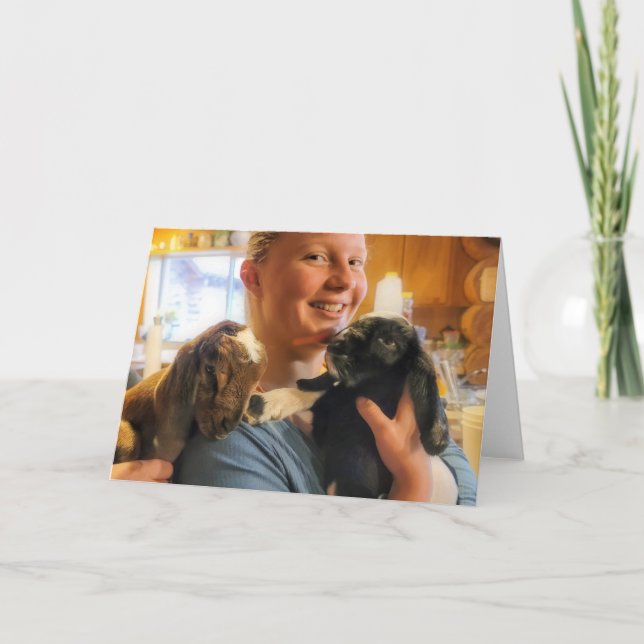 7-tums x5-mappat kort || Barn i köket (Framsida)