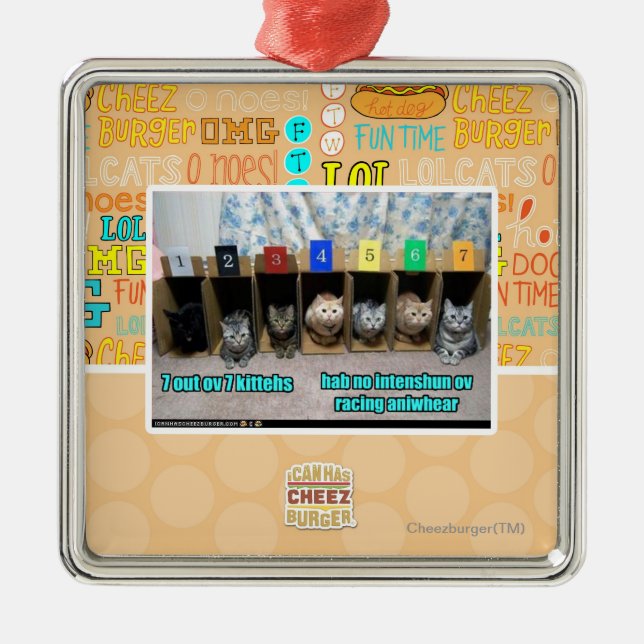 7 ut kittehs för ov 7 julgransprydnad metall (Framsidan)