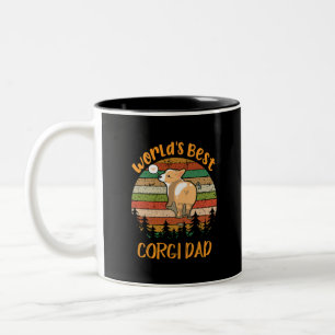 7 Världens bästa Corgi Pappa Två-Tonad Mugg