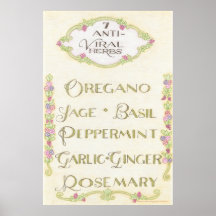 7 Virushämmande Örter Poster