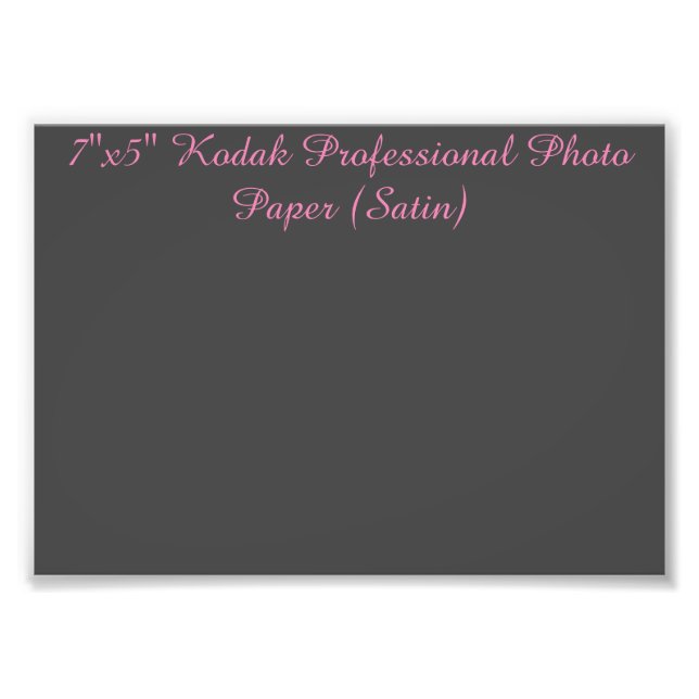 7" x 5" Kodak Professionell Foto Pappert (satan) (Framsidan)