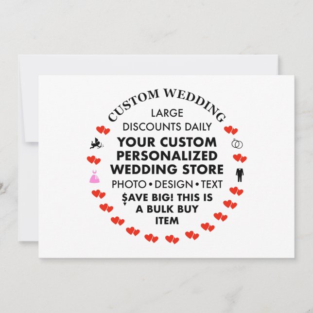 7 x 5-tums bröllopsinbjudan - Bäst säljande! Inbjudningar (Framsida)