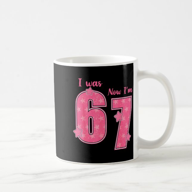 7 Year Old Birthday Shirt Was 6 Now I'm 7 67 Funny Kaffemugg (Höger)