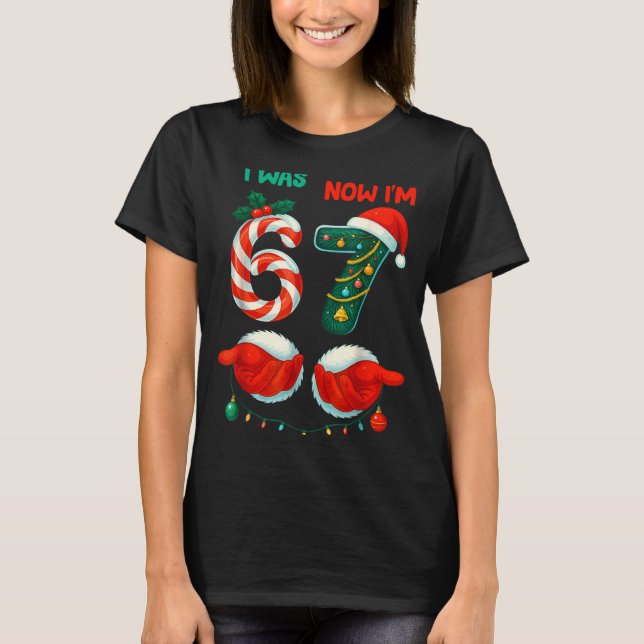 7 Year Old Birthday Shirt Was 6 Now I'm 7 67 Funny T (Framsida)