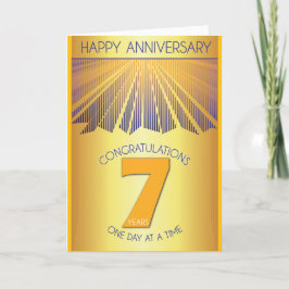 7 Year Sober Anniversary | Golden Ray 12 Step  Kort
