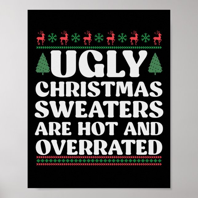 7Fula jultröjor är heta och överreklamerade Poster (Framsidan)