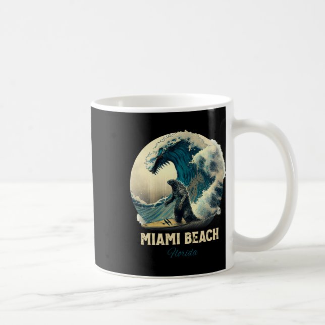 7miami Beach Florida Surfing Surfbräda  Kaffemugg (Höger)