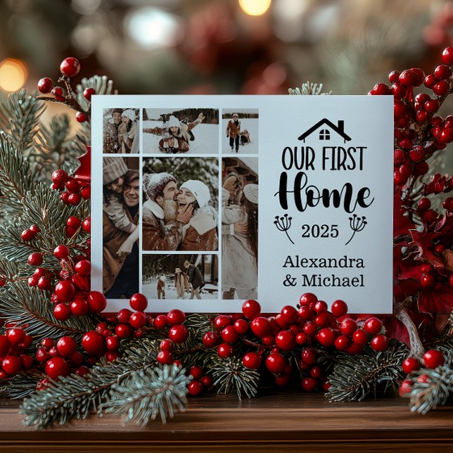 7Photo Minimialist Christmas Our First Home Julkort (Skapare uppladdad)