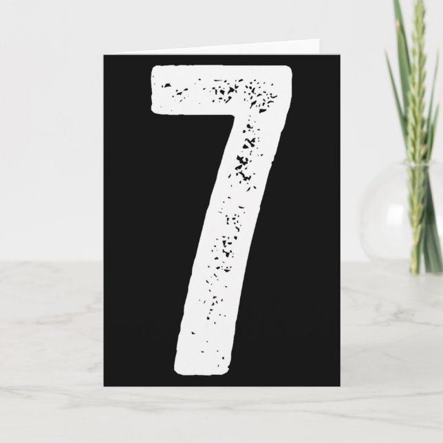 7th Birthday 7 Years Uniform Srts Team Jersey Numb Kort (Framsida)