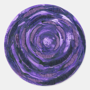7th-Crown Chakra som läker konst #2 Runt Klistermärke
