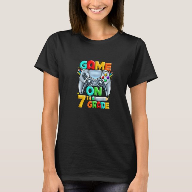 7th Grade Back To School Level Unlocked Senior 202 T Shirt (Framsida)