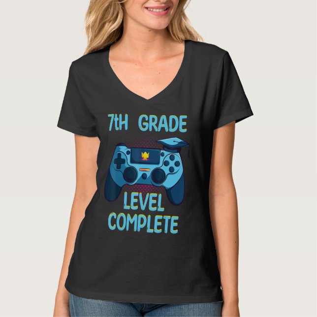 7th Grade Level Complete Last Day Of School  Gradu T Shirt (Framsida)