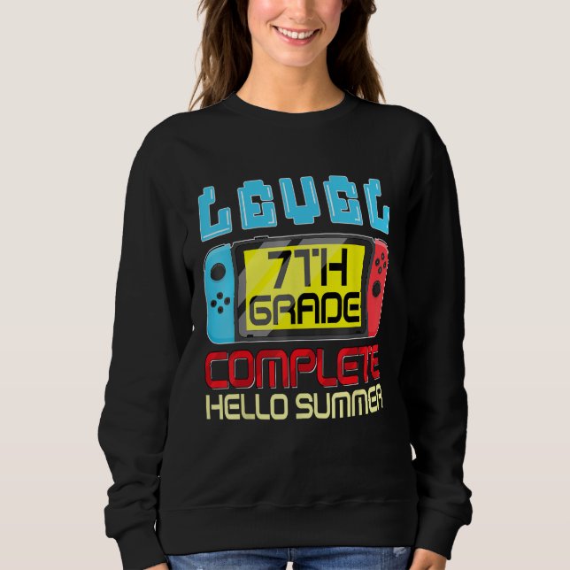7th Grade Level Complete Last Day Of School Gradua T Shirt (Framsida)