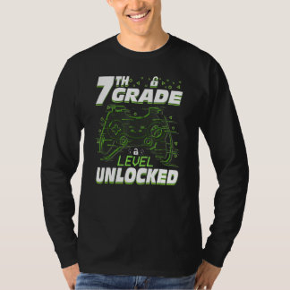 7th Grade Level Unlocked Back To School Video Game T Shirt
