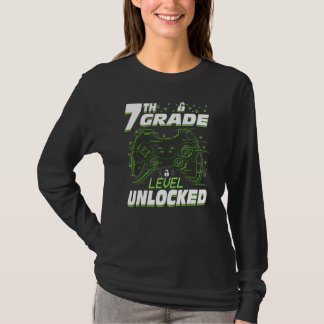 7th Grade Level Unlocked Back To School Video Game T Shirt