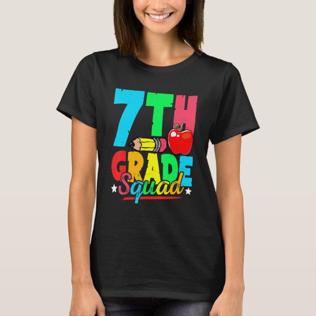 7th Grade Squad Cute Back To School First Day Of S T Shirt (Framsida)