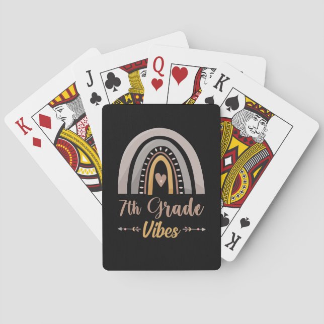 7th Grade Vibes Seventh Grade Back to School Casinokort (Baksidan)