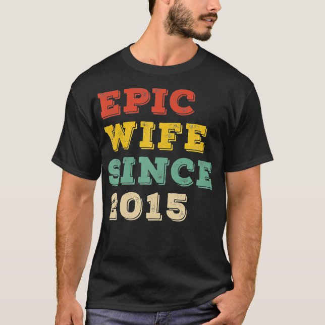 7th Wedding Anniversary for Her Epic Wife Since 20 T Shirt (Framsida)