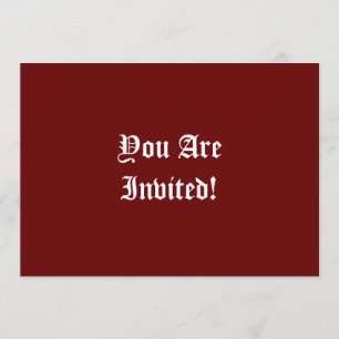 7x5 Vampyre Fladdermus Red Halloween Inbjudningar
