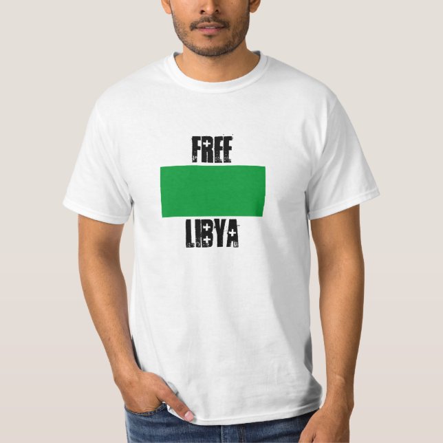 800px-Flag av Libyen svg som ÄR FRI, LIBYEN T-shirt (Framsida)