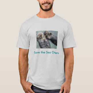 800px-Sea_otters_holding_hands sparar havet Ot… T-shirt