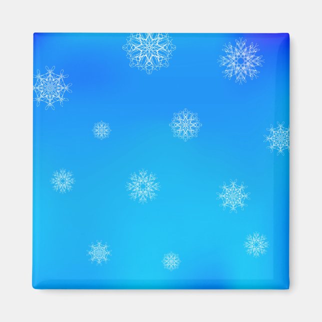 8024Snö-flagga Mönster Magnet (Framsidan)
