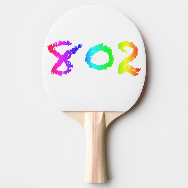 802 Ping Pong Paddle, Red Rubber Back Pingisracket (Framsidan)
