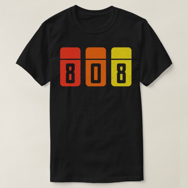 808 Analog Retro Dj T Shirt (Design framsida)