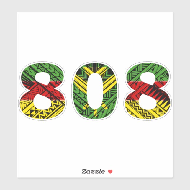 808 Hawaii Kakau Kanaka Maoli Klistermärken (Ark)