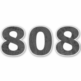 808 Hawaii Tribal Blk Grått Klistermärken