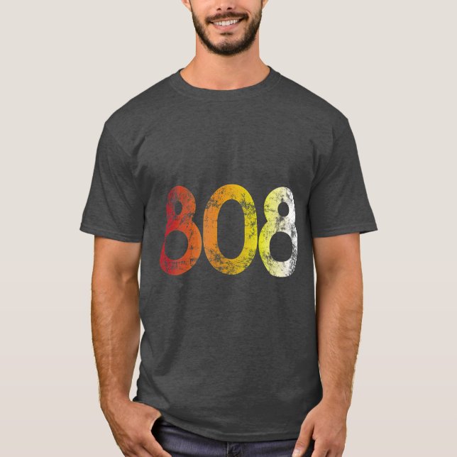 808 Retro Stil Roland Electronic Drum Maskin T Shirt (Framsida)