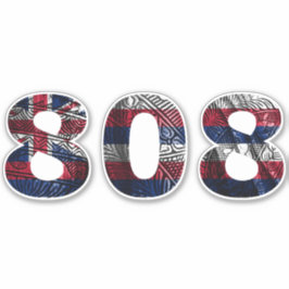 808 Tribal Hawaii Flagga Klistermärken